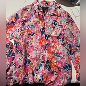 J. Crew Women’s Boy Blouse Floral 2 Long Sleeve Button Down
